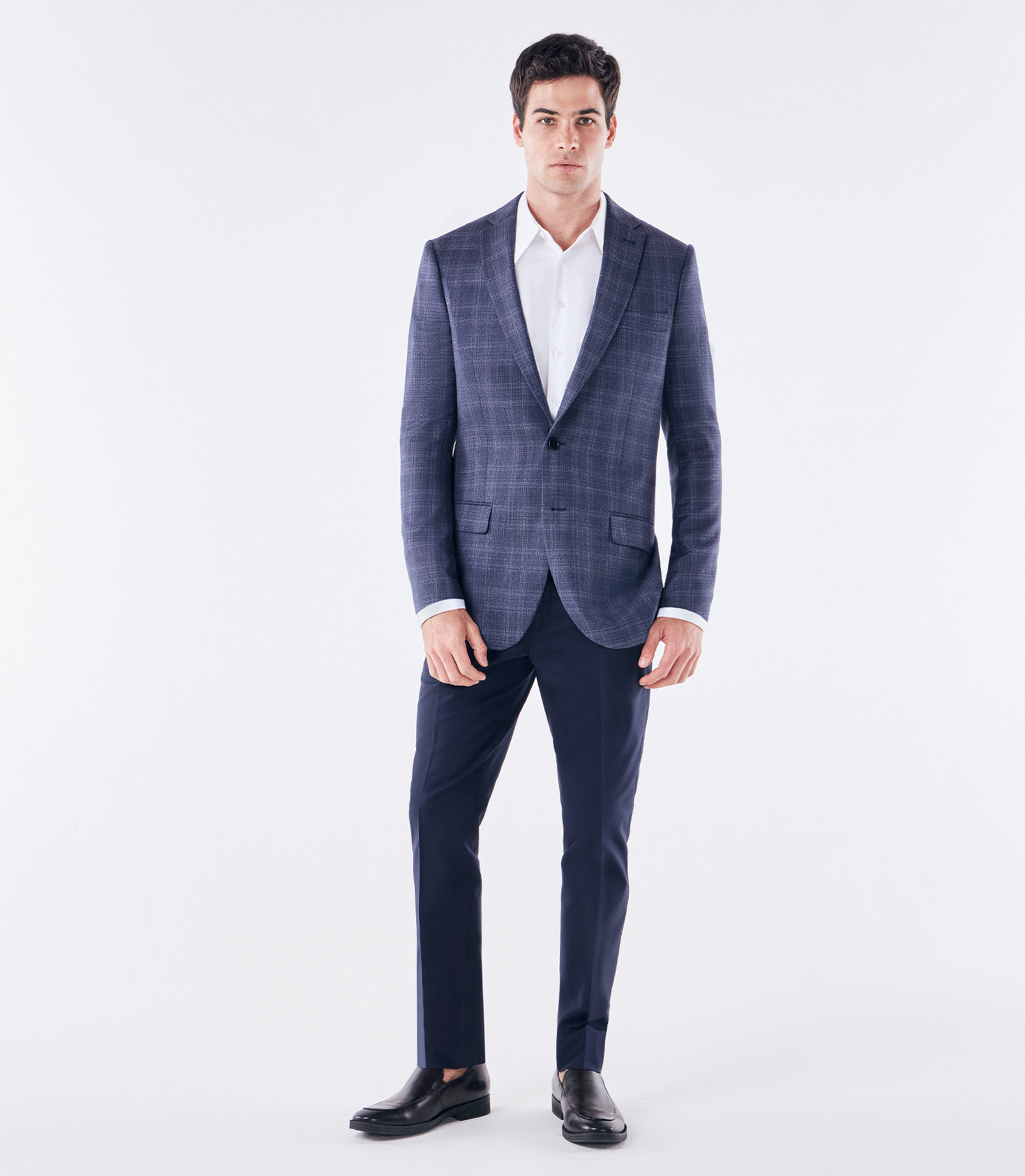 Blazer Alfaiataria Xadrez Super 130s Azul