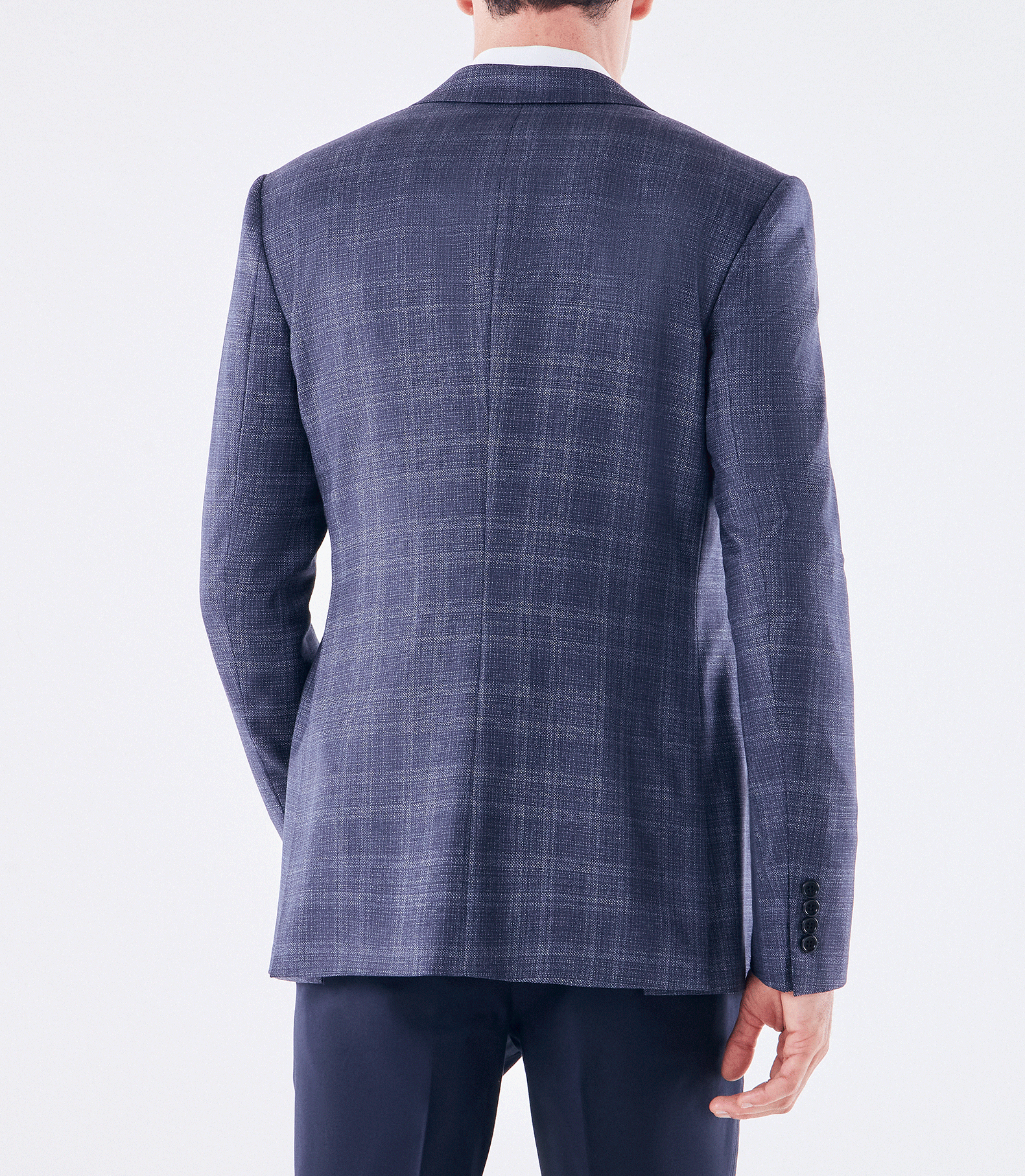 Blazer Alfaiataria Xadrez Super 130s Azul