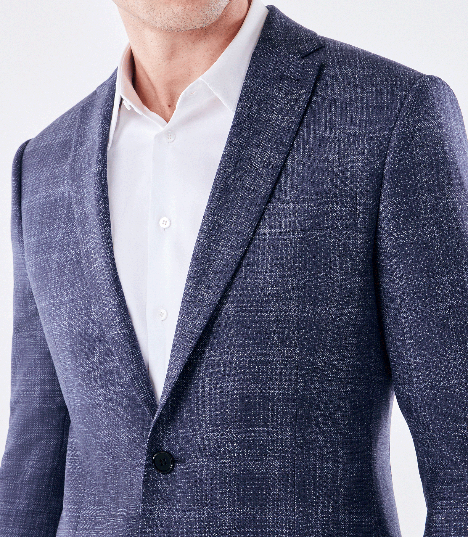 Blazer Alfaiataria Xadrez Super 130s Azul