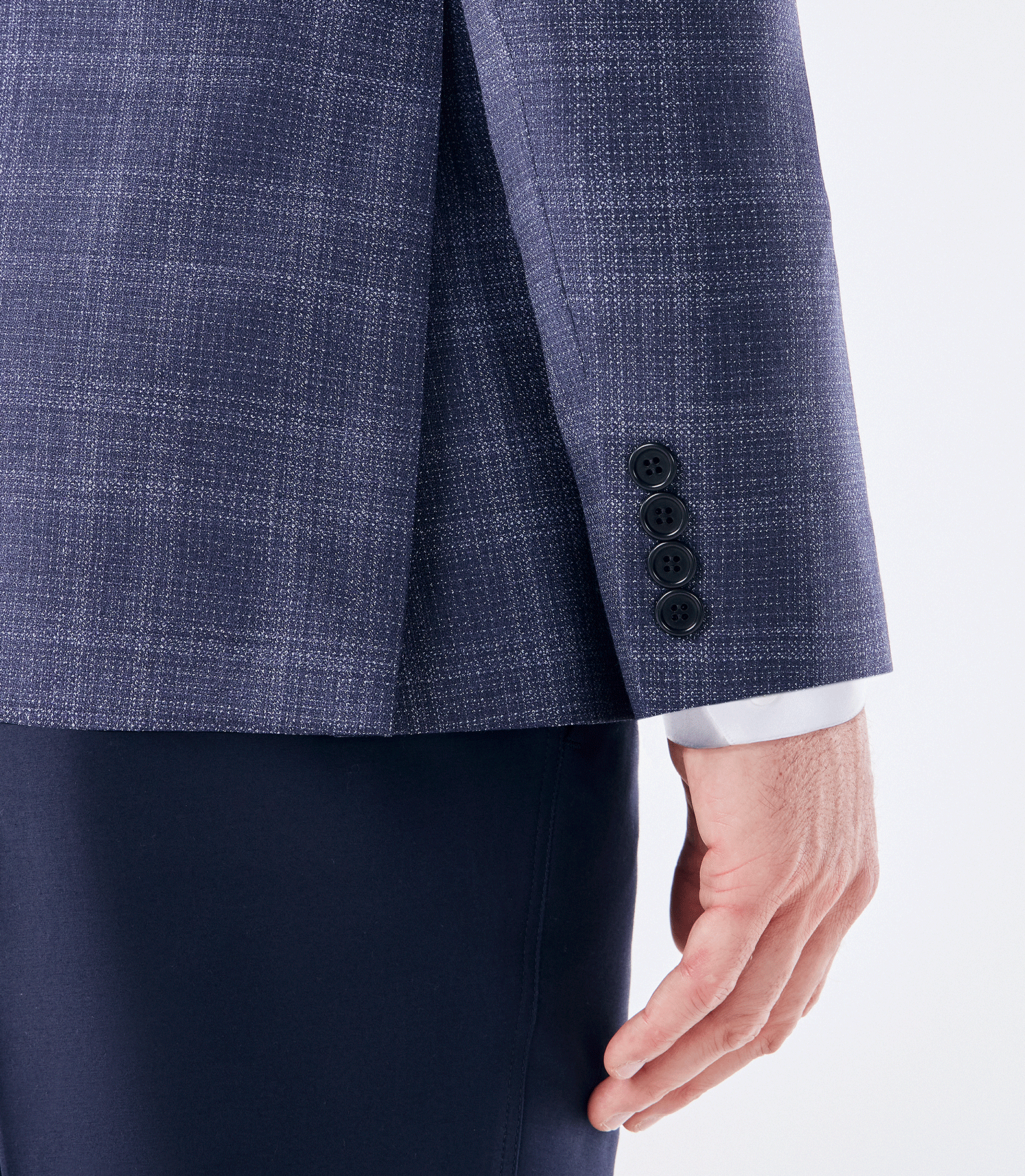 Blazer Alfaiataria Xadrez Super 130s Azul