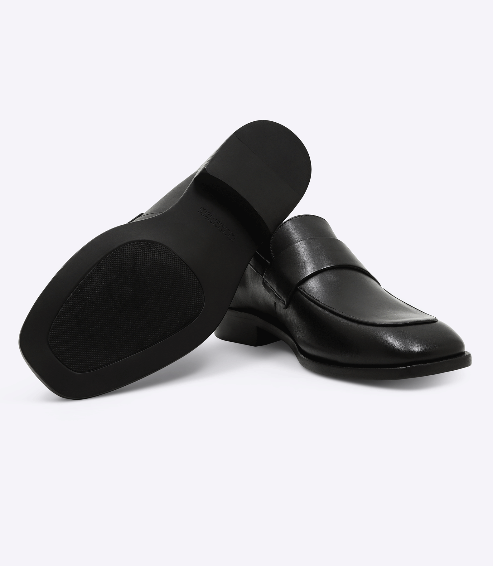 Mocassim Gravata Lisa Sola Quadrada Preto