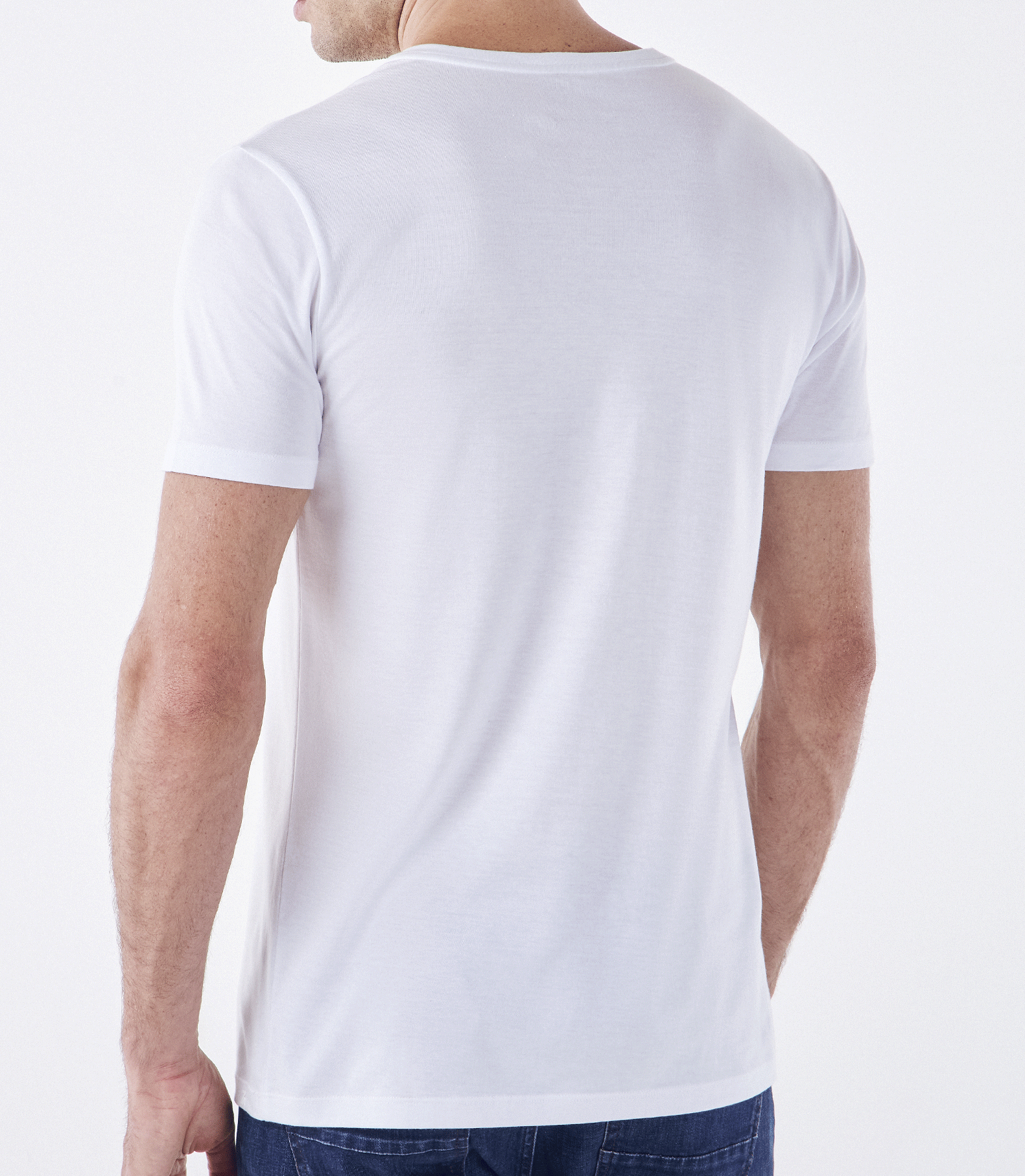 Camiseta Básica Supima Gola V Branco
