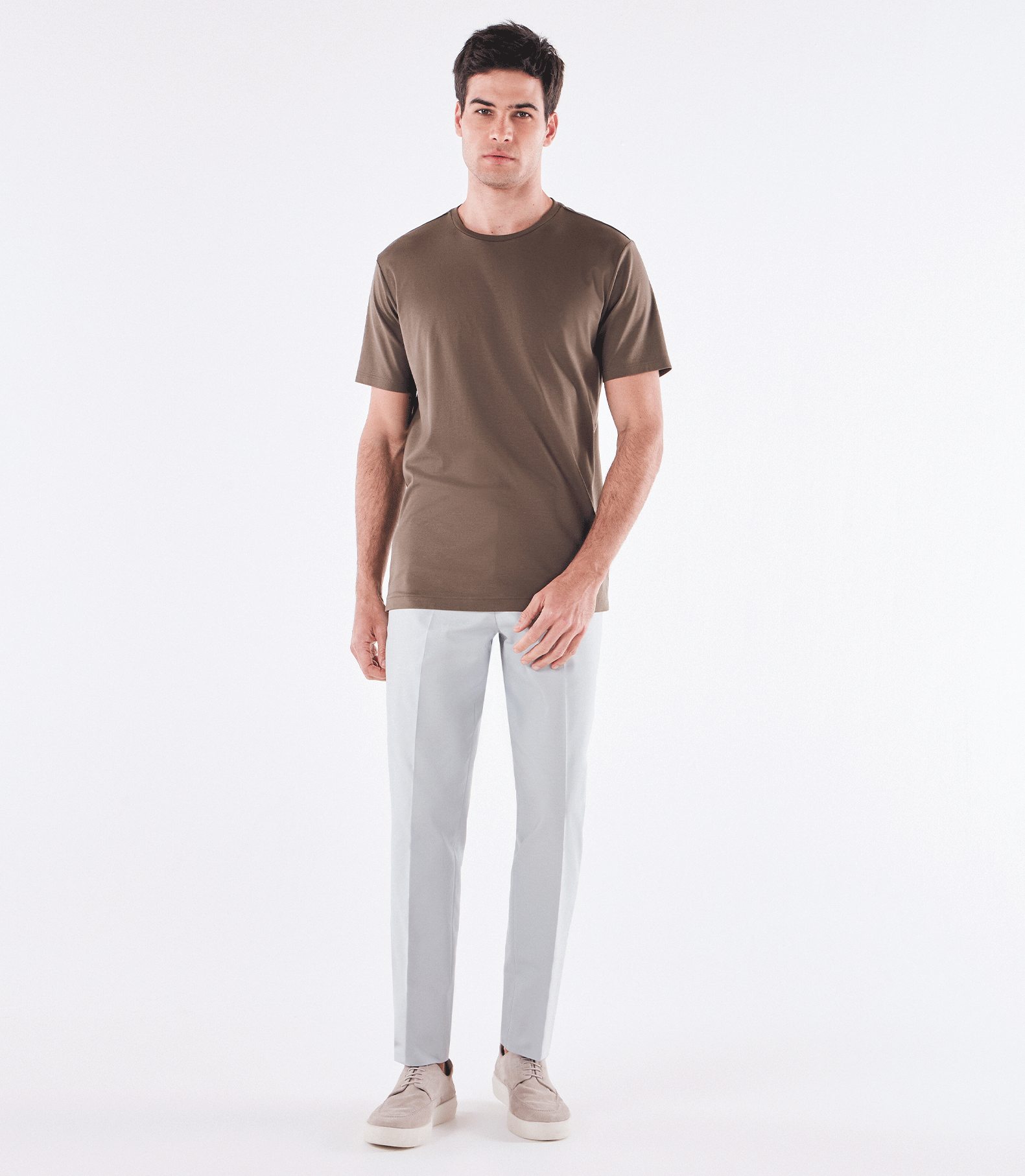 Camiseta Interloque Fio 140 Marrom