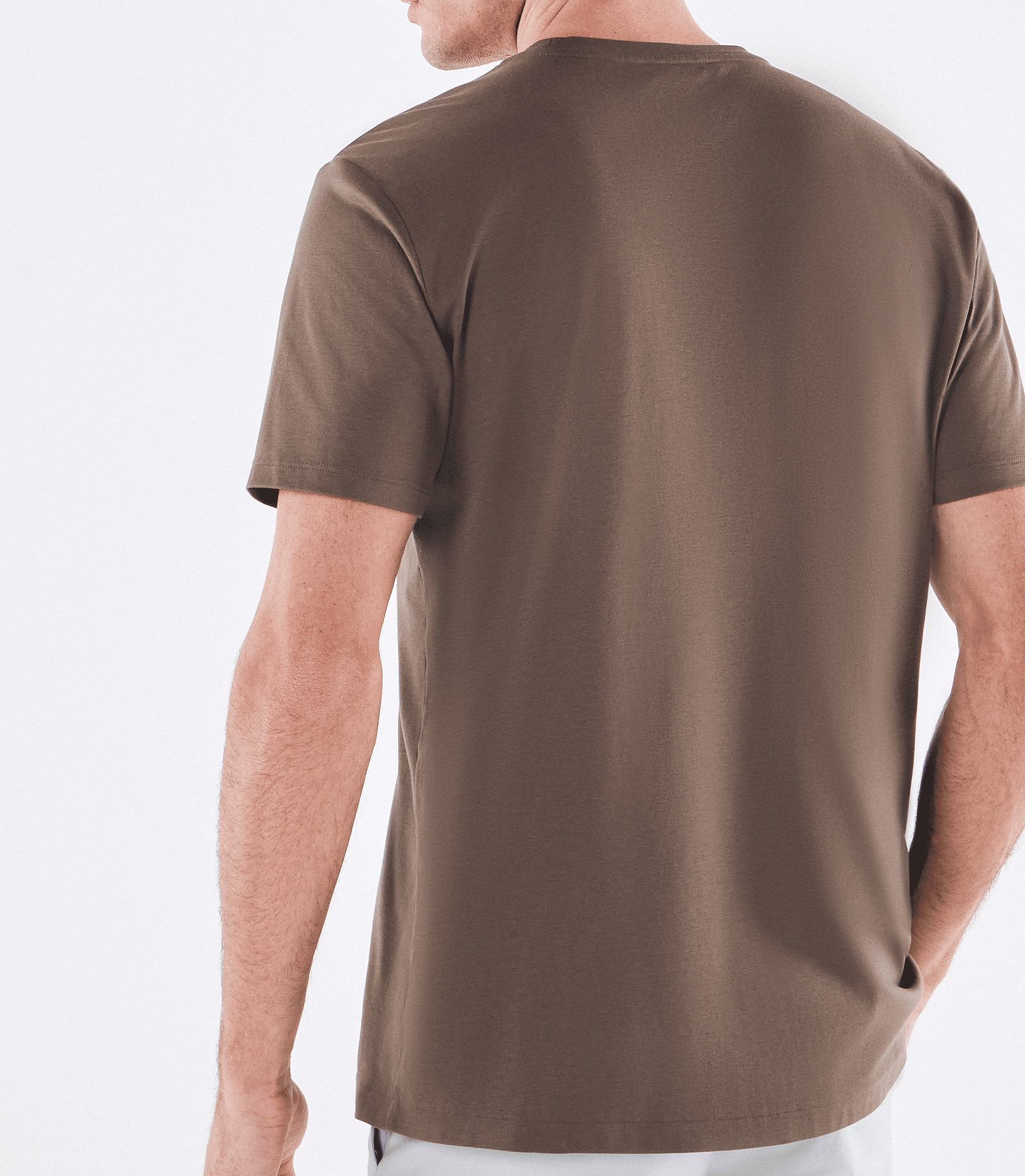 Camiseta Interloque Fio 140 Marrom