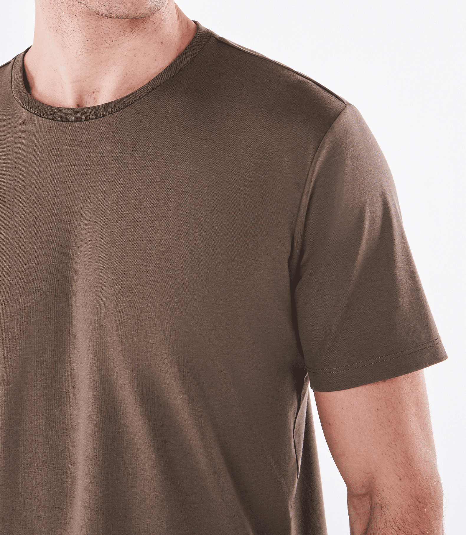 Camiseta Interloque Fio 140 Marrom