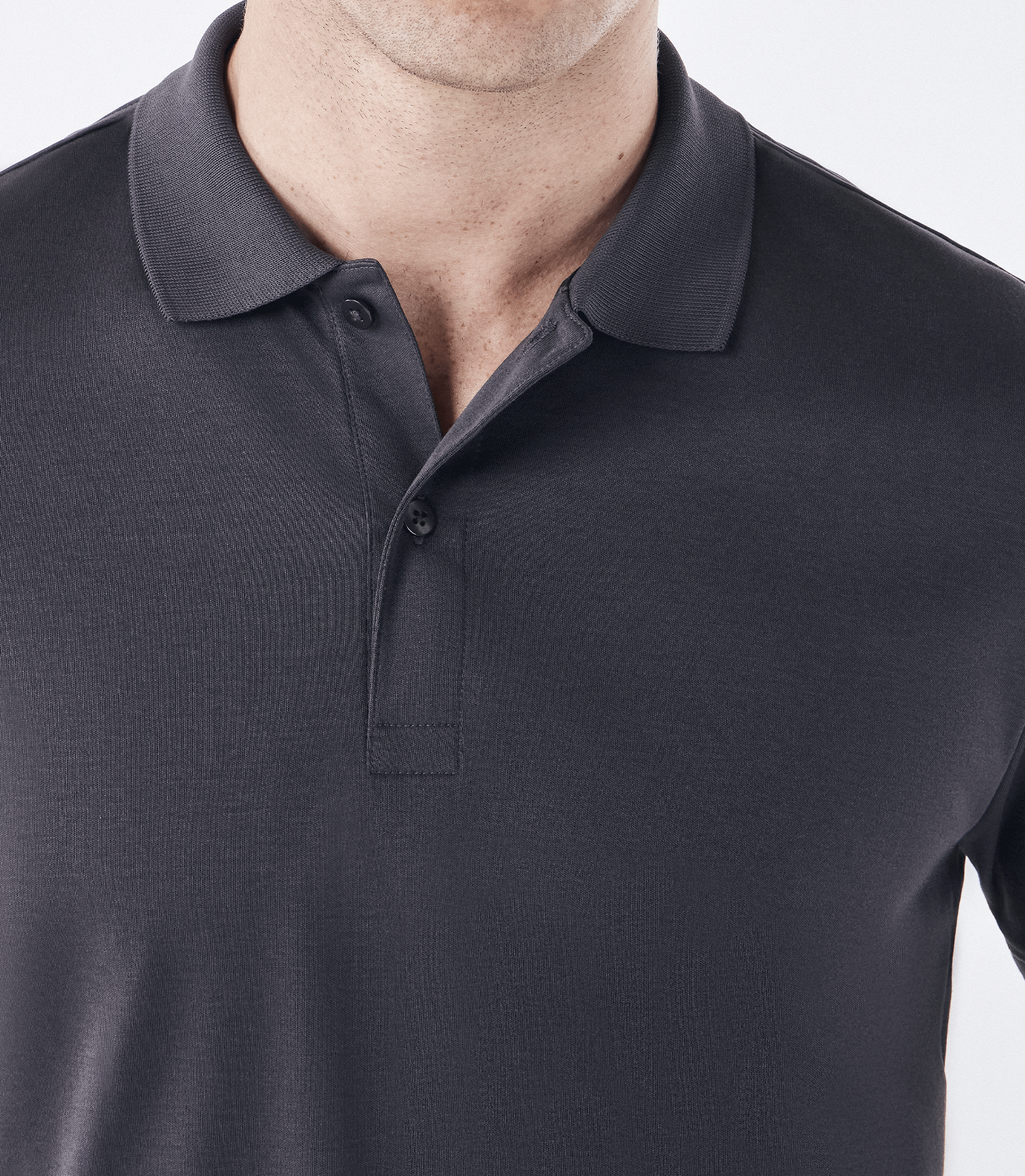 Polo Pima Clássica Cinza