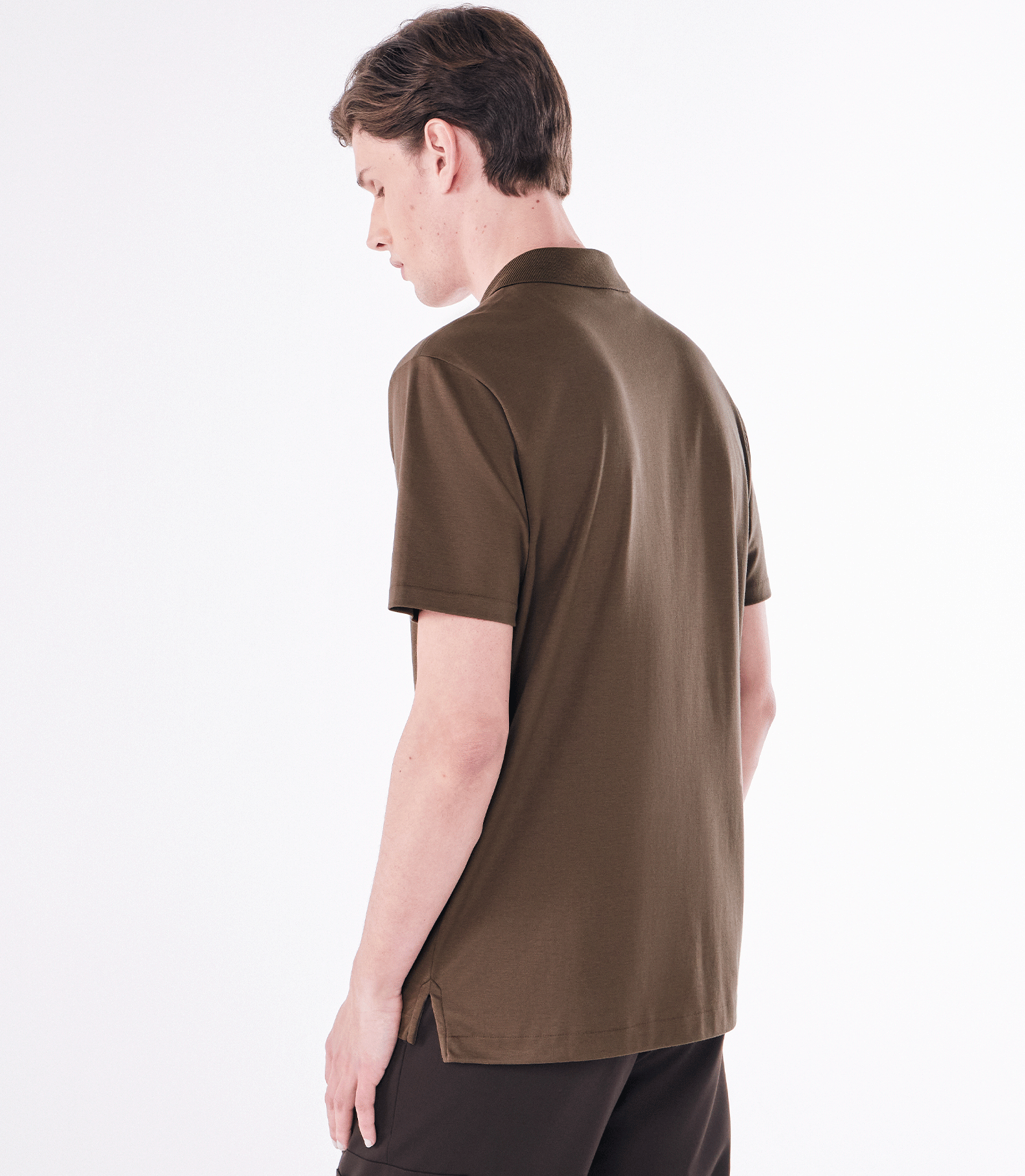 Polo Interloque Fio 140 Kaki