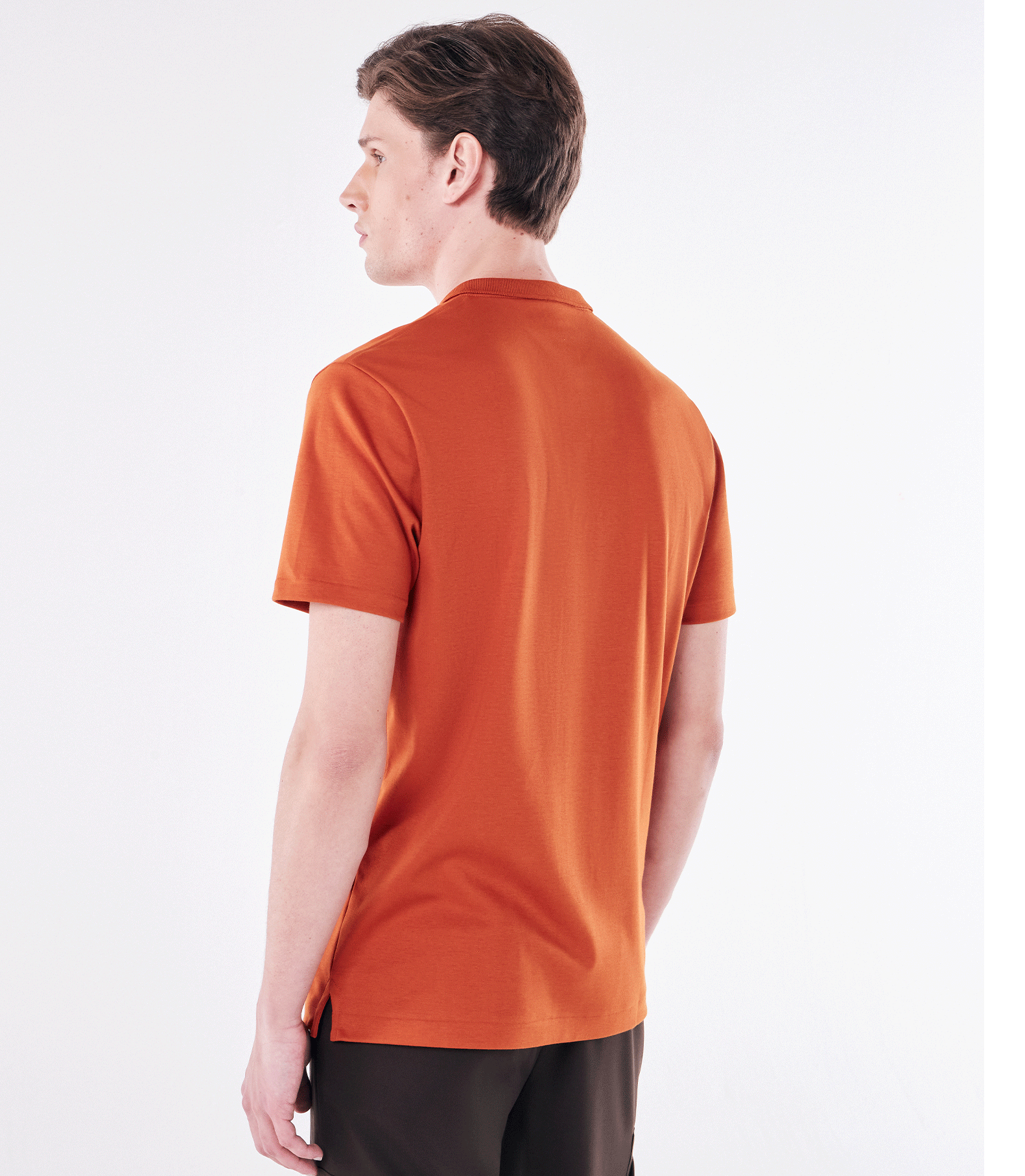 Polo Pima Meia Vista Interloque Laranja