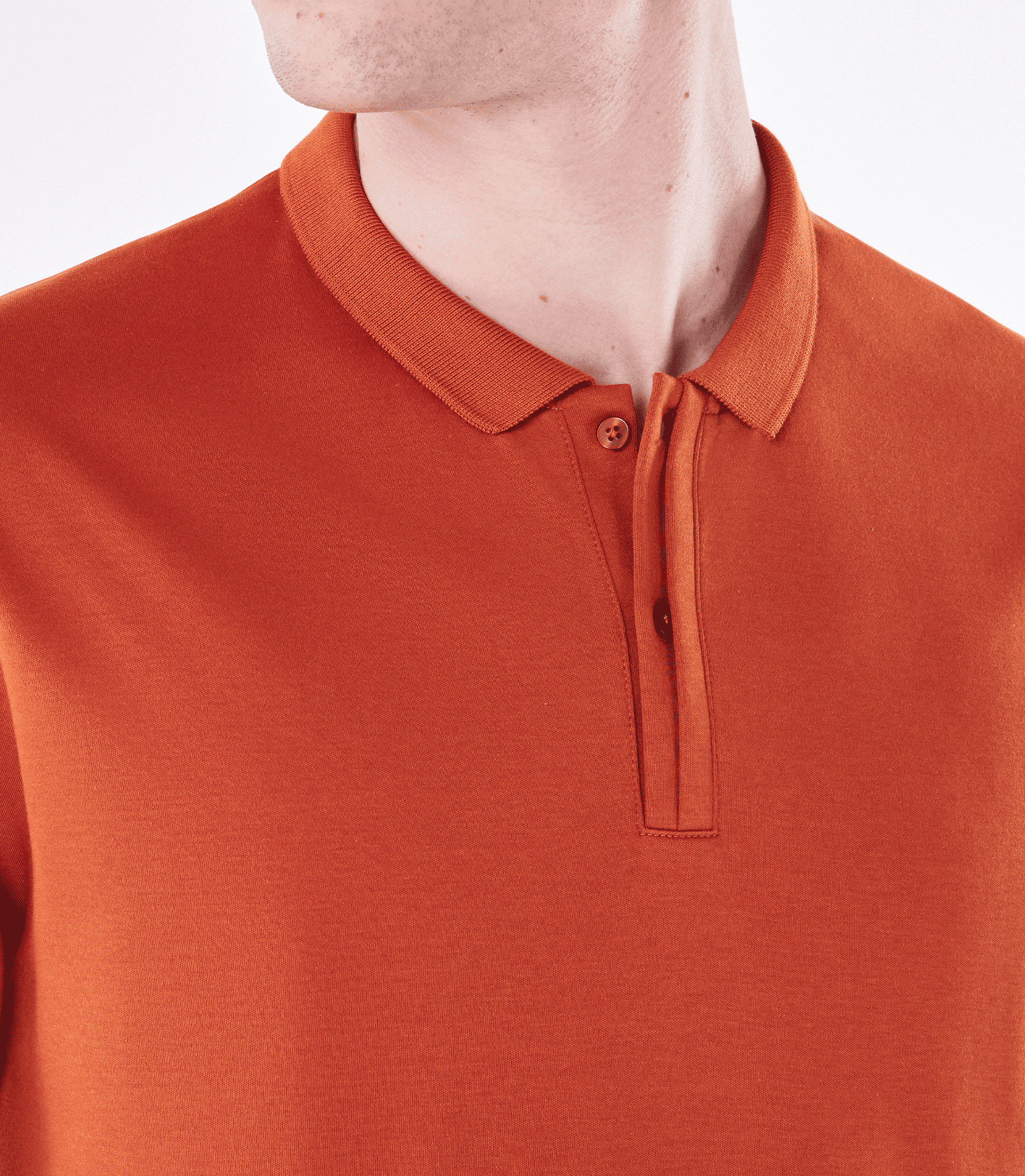 Polo Pima Meia Vista Interloque Laranja