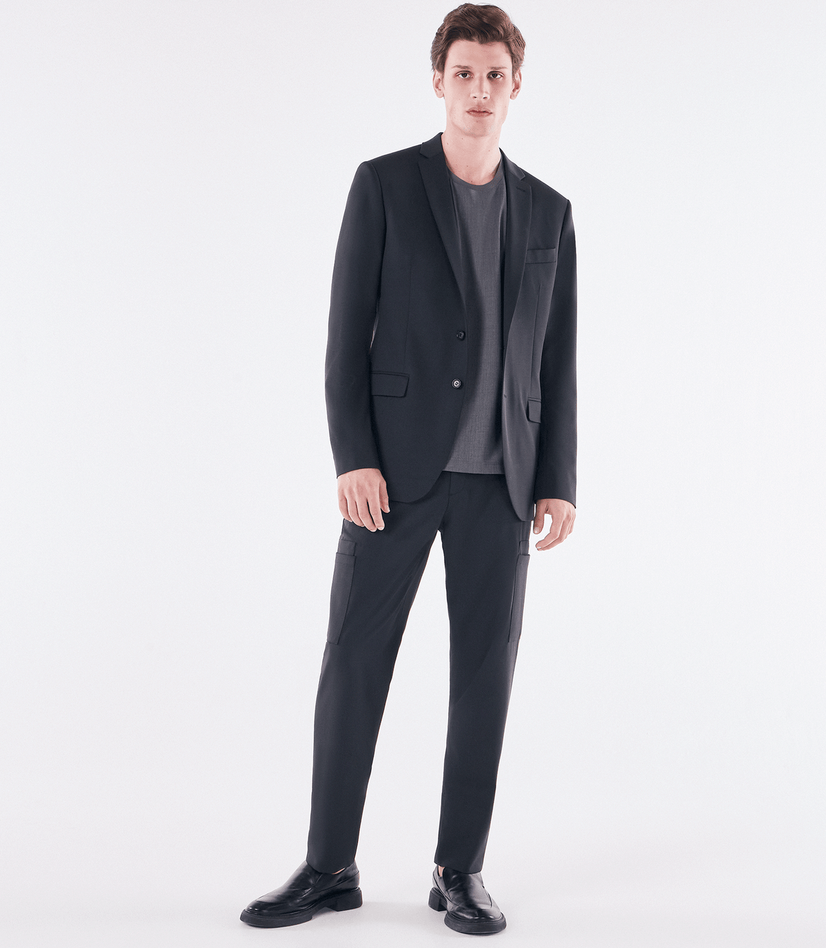 Blazer Alfaiataria Liso Super 120s Cinza