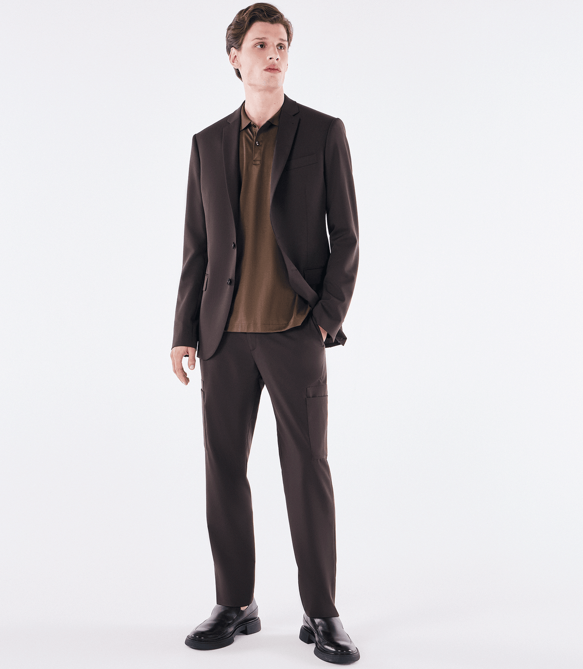 Blazer Alfaiataria Liso Super 120s Marrom