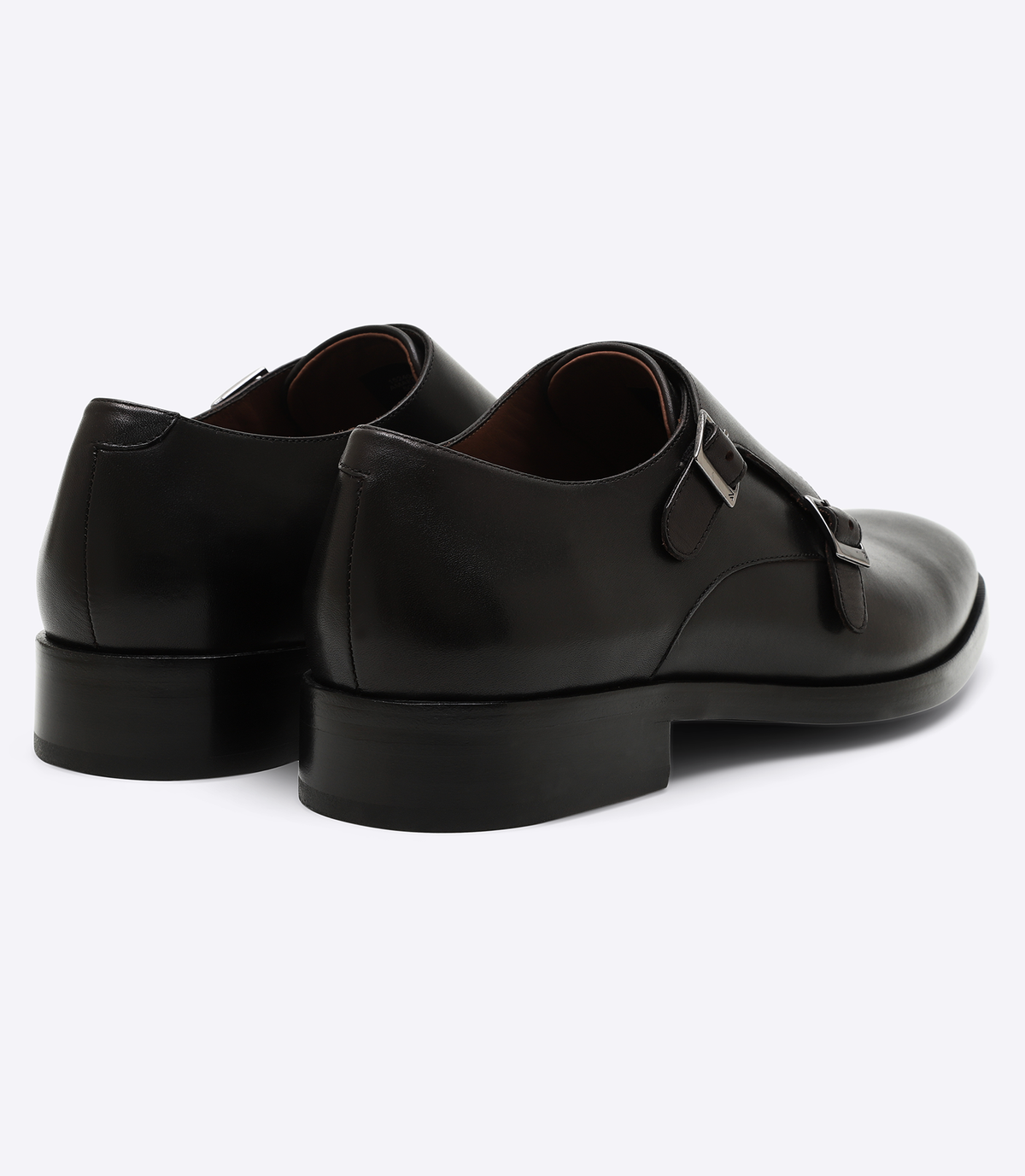Sapato Social Monk Strap Sola Couro Preto