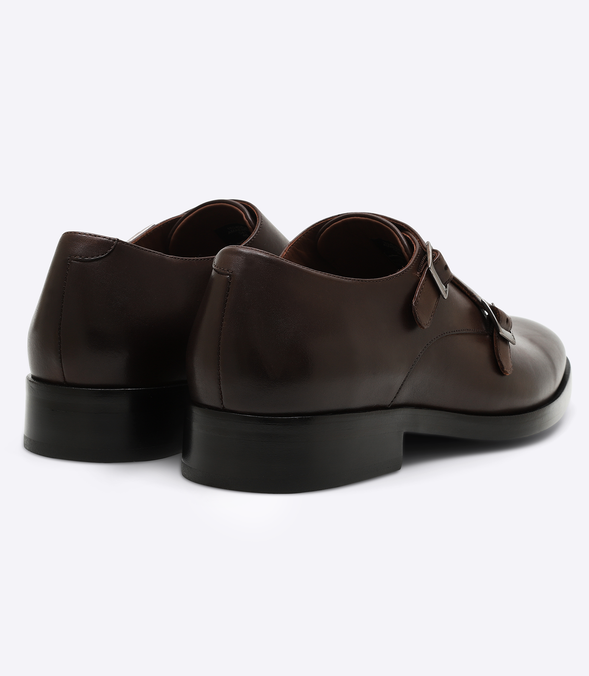 Sapato Social Monk Strap Sola Couro Marrom