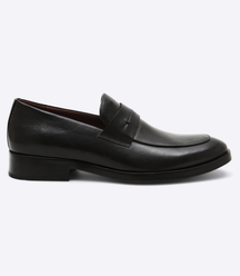Mocassim Social Gravata Sola Couro Preto