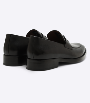 Mocassim Social Gravata Sola Couro Preto