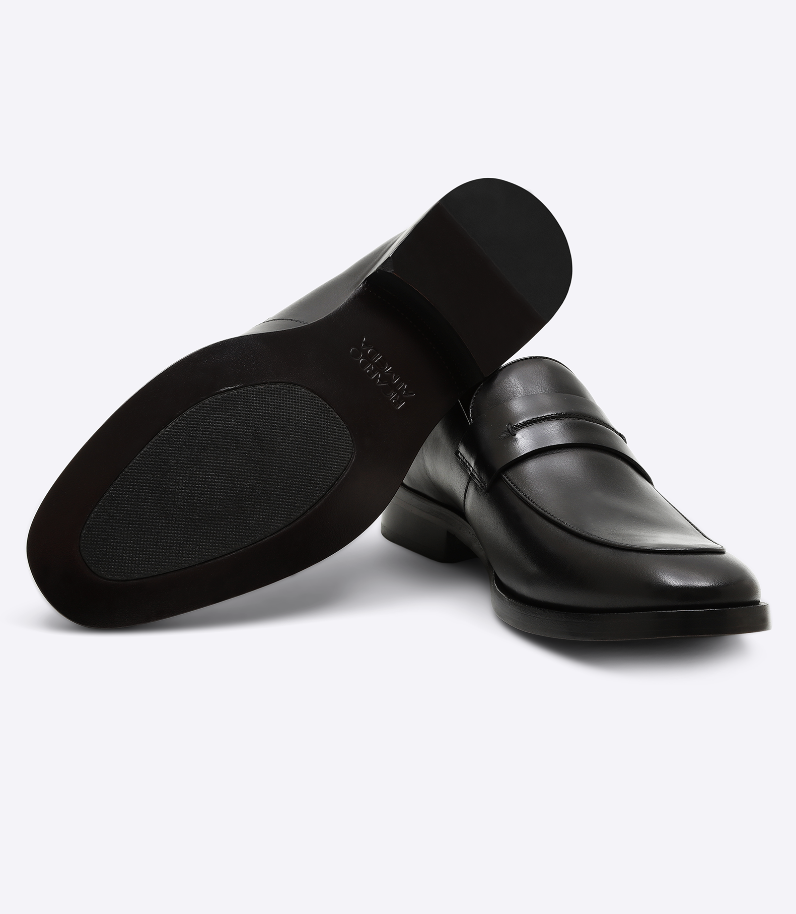 Mocassim Social Gravata Sola Couro Preto