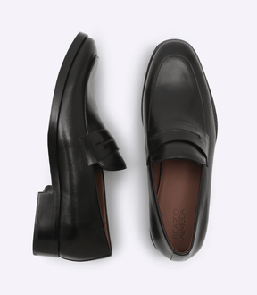 Mocassim Social Gravata Sola Couro Preto