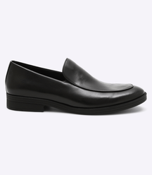 Mocassim Liso Sola Borracha Preto