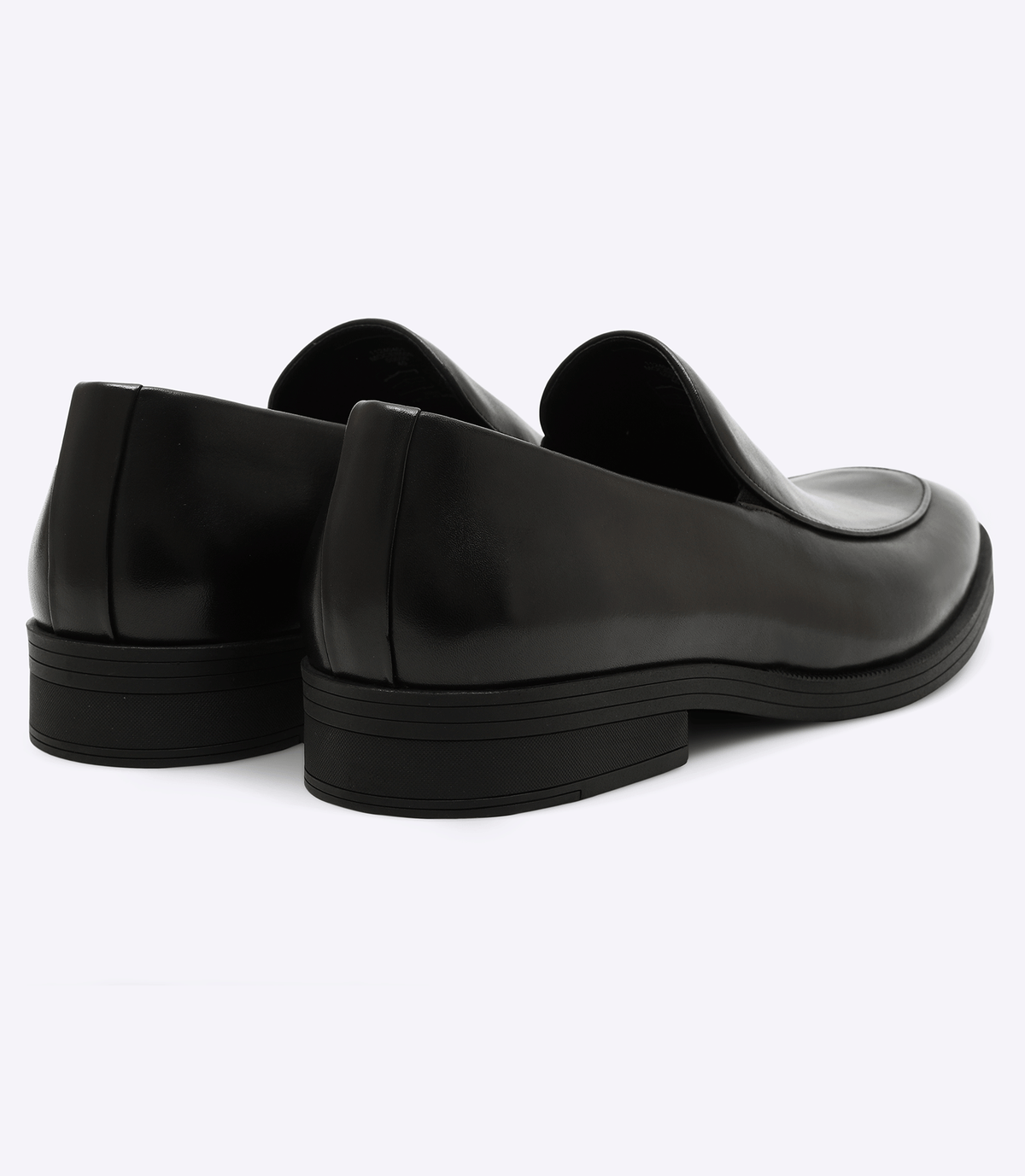 Mocassim Liso Sola Borracha Preto