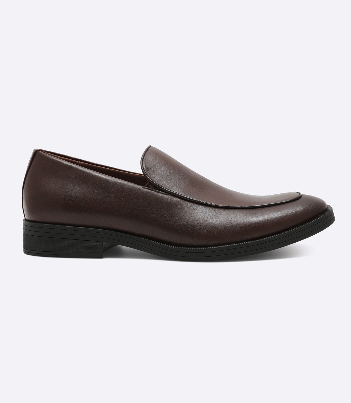Mocassim Liso Sola Borracha Marrom