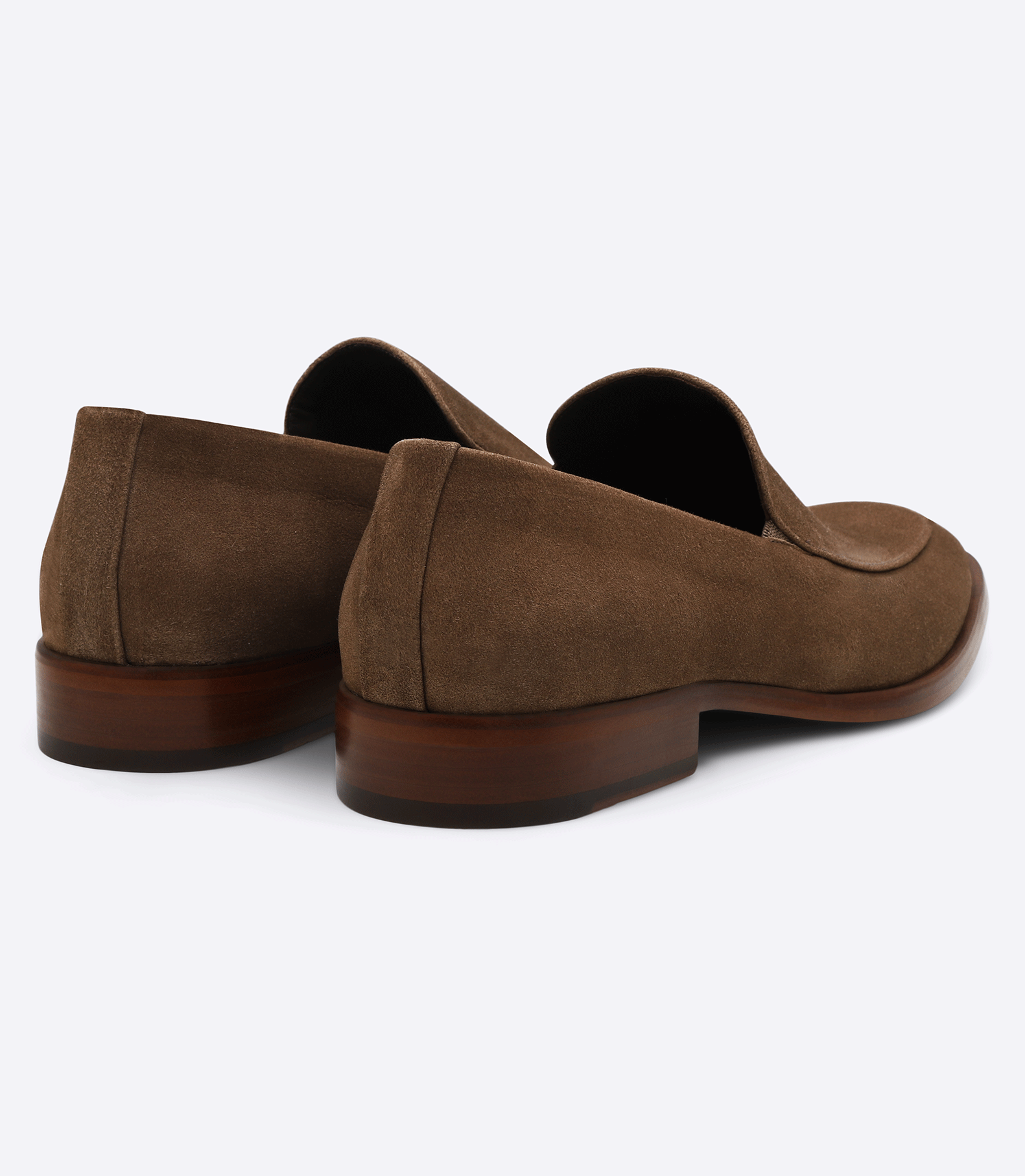 Mocassim Camurça Liso Sola Couro Marrom