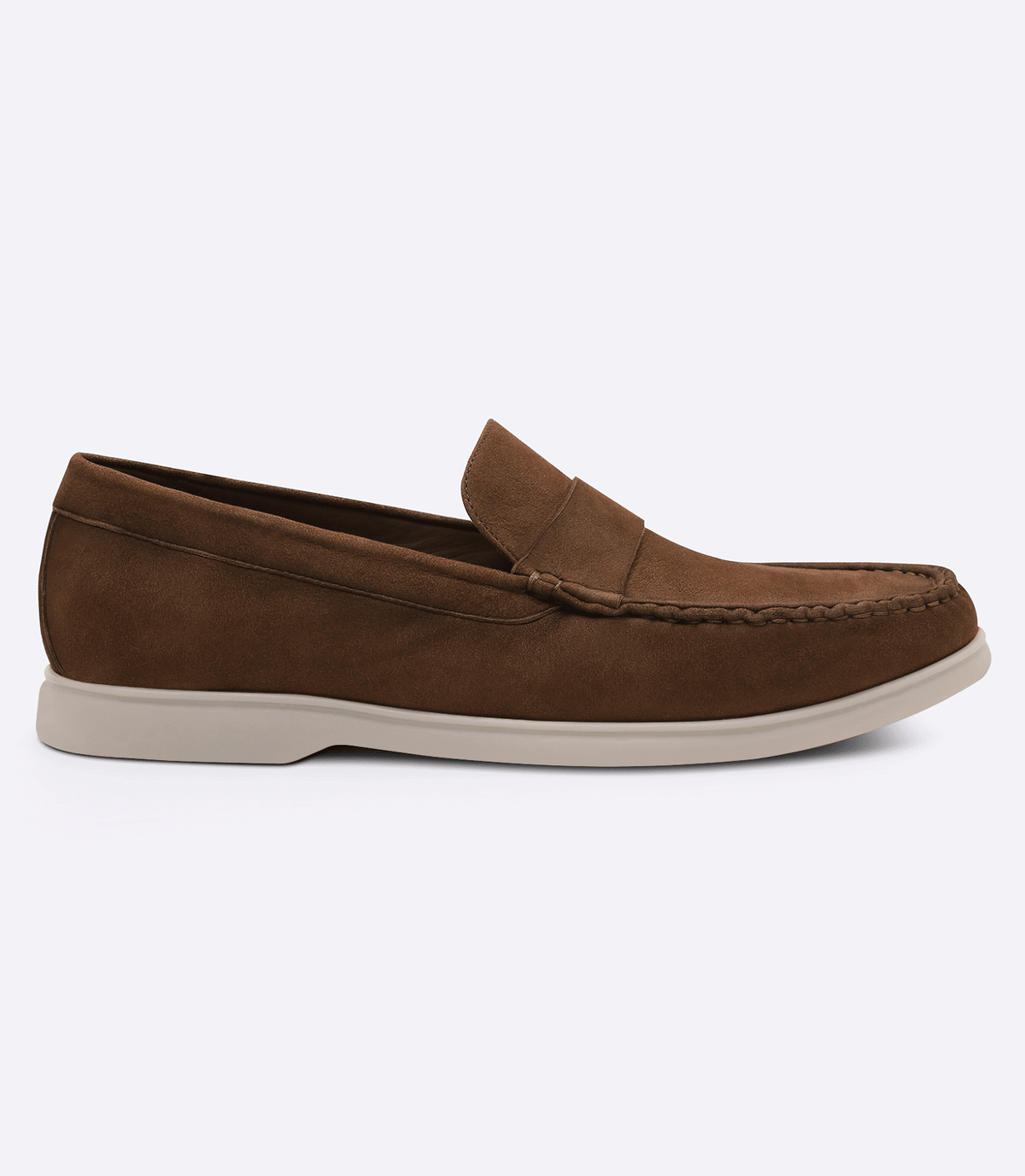 Mocassim Gravata Lisa Camurça Marrom