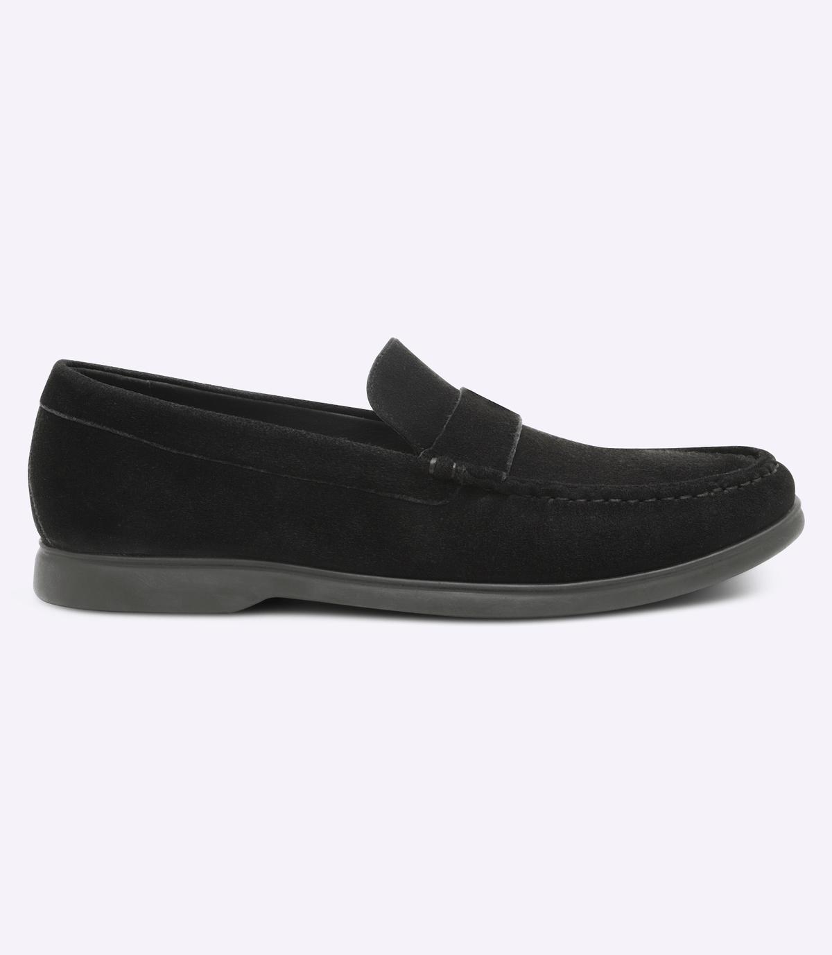 Mocassim Gravata Lisa Camurça Preto