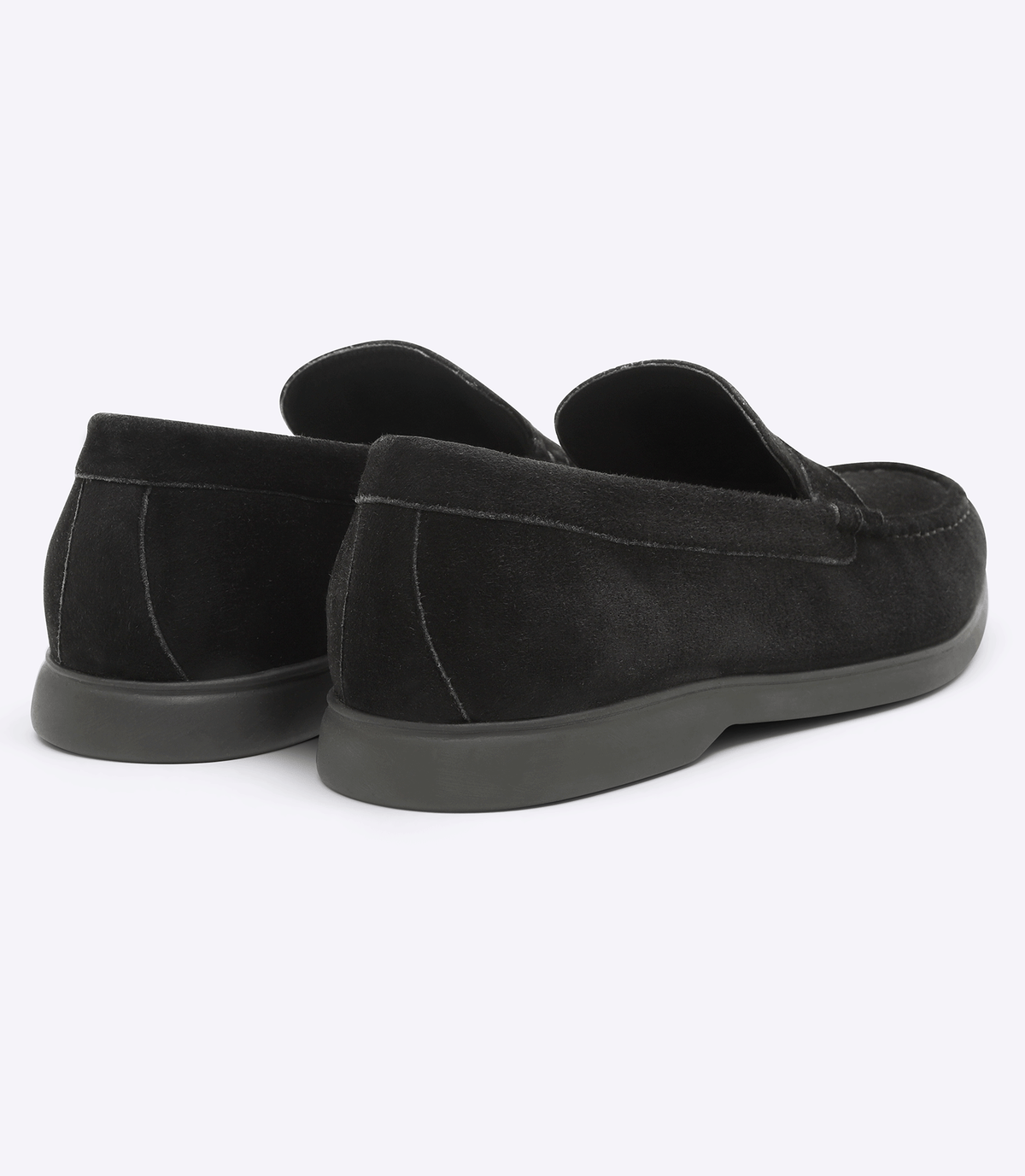 Mocassim Gravata Lisa Camurça Preto