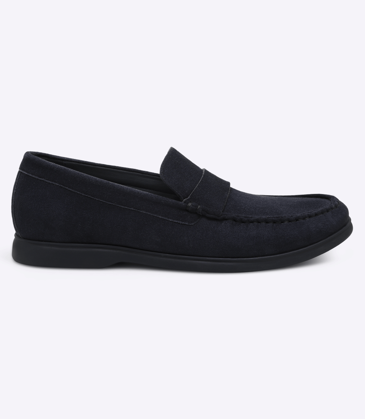 Mocassim Gravata Lisa Camurça Azul