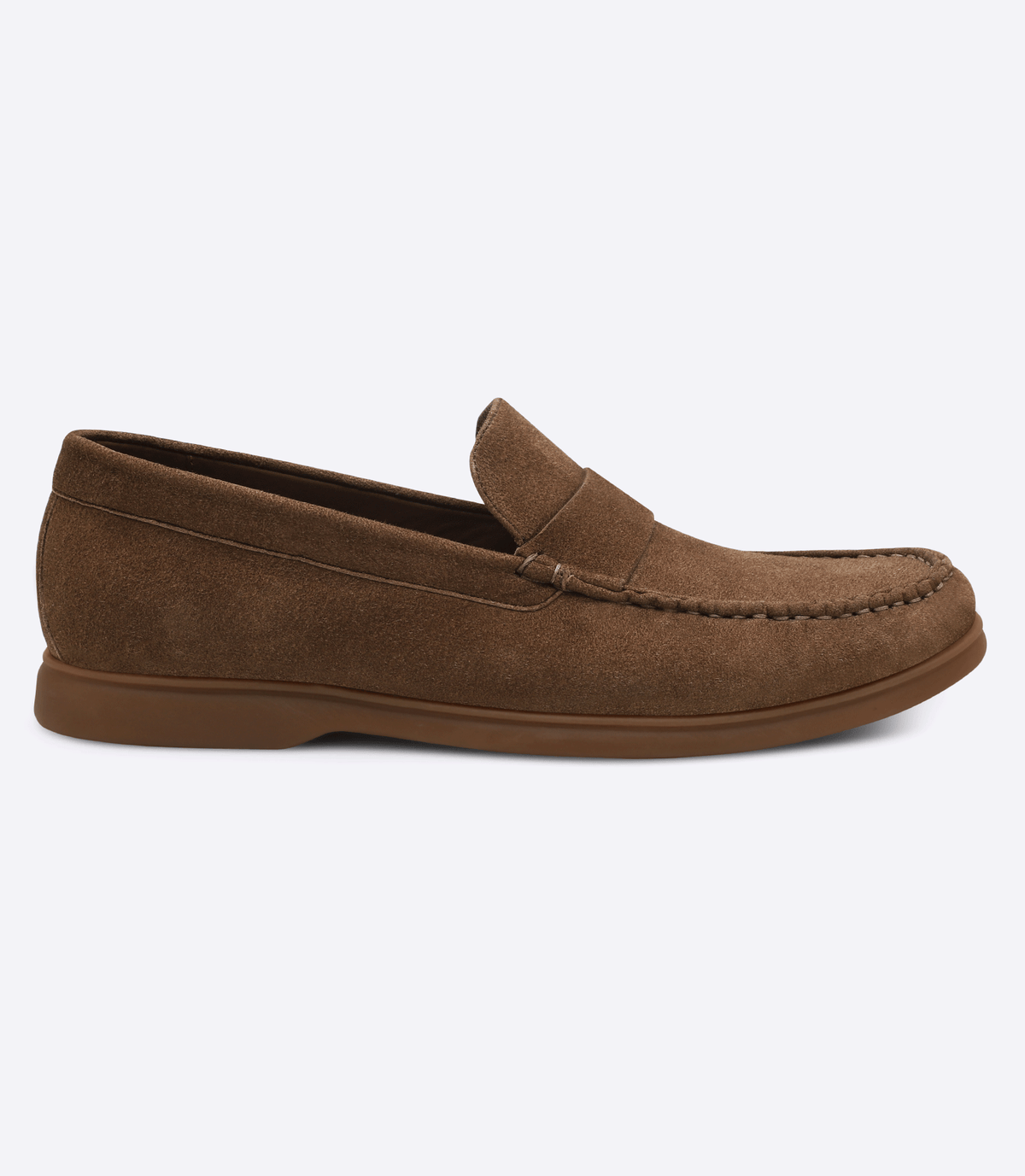 Mocassim Gravata Lisa Camurça Kaki