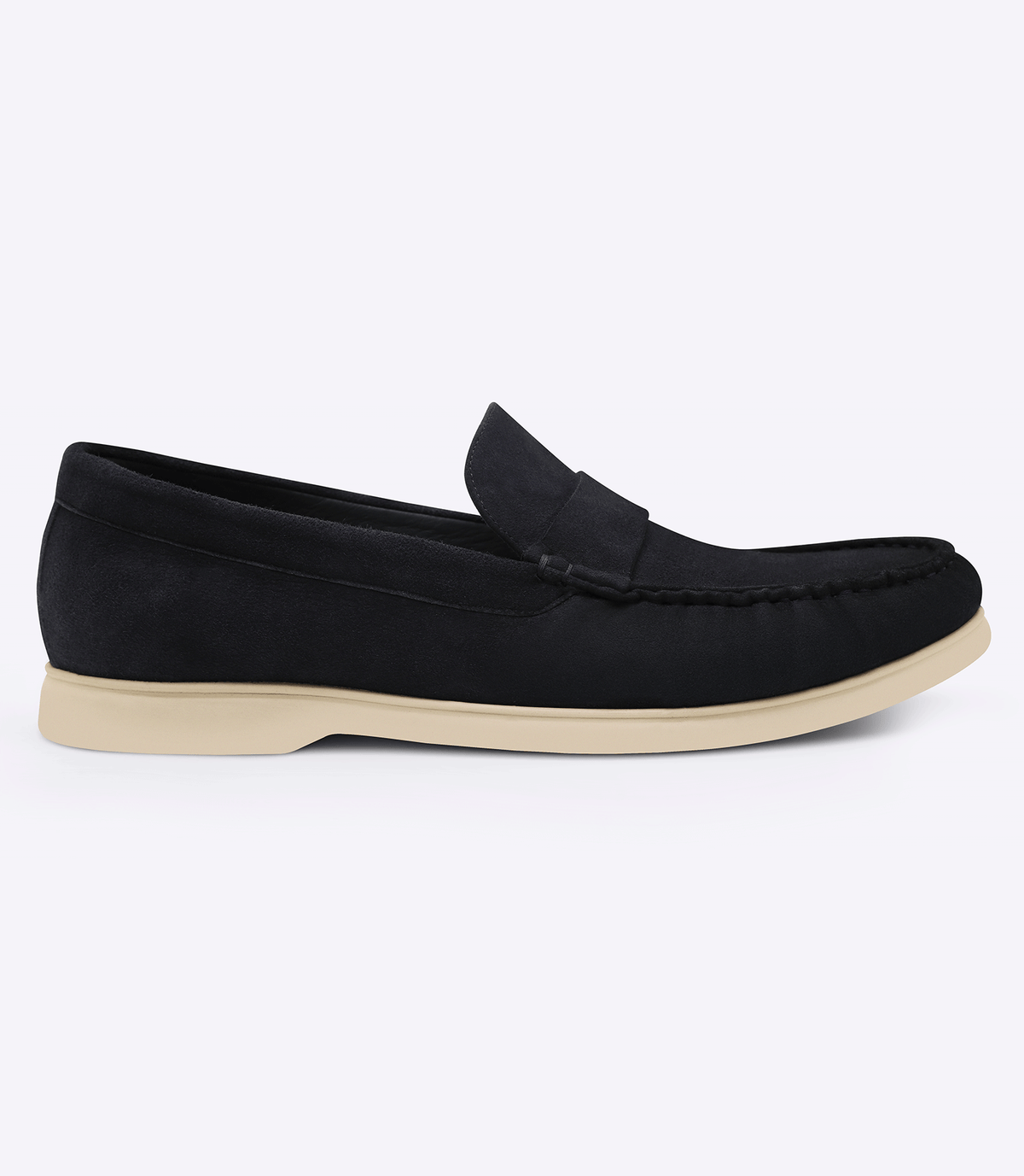 Mocassim Gravata Lisa Camurça Azul