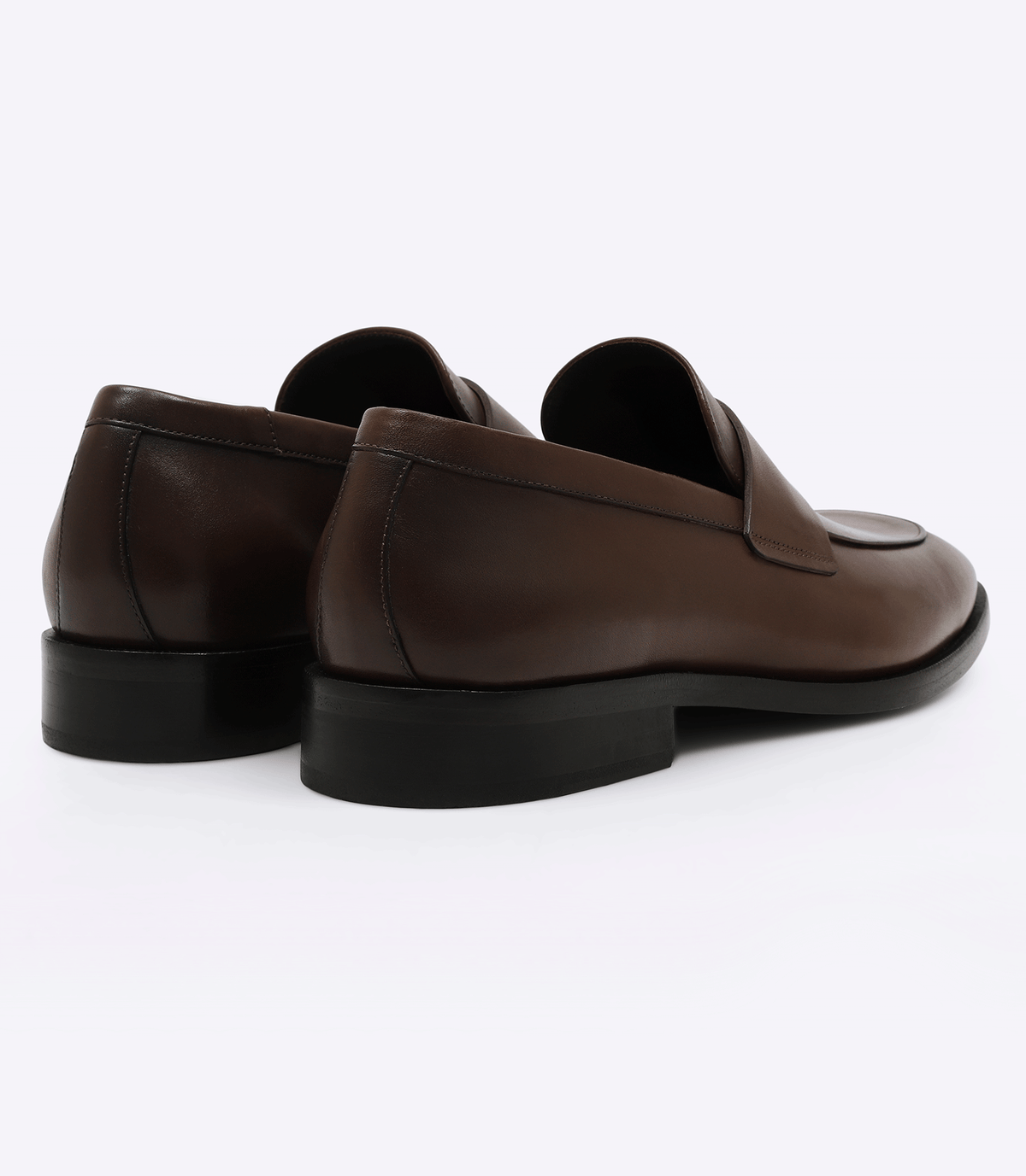 Mocassim Gravata Lisa Sola Quadrada Marrom