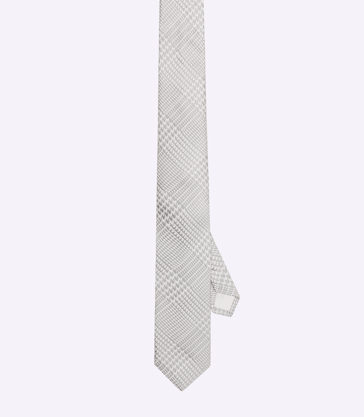 Gravata Jacquard Seda Cinza