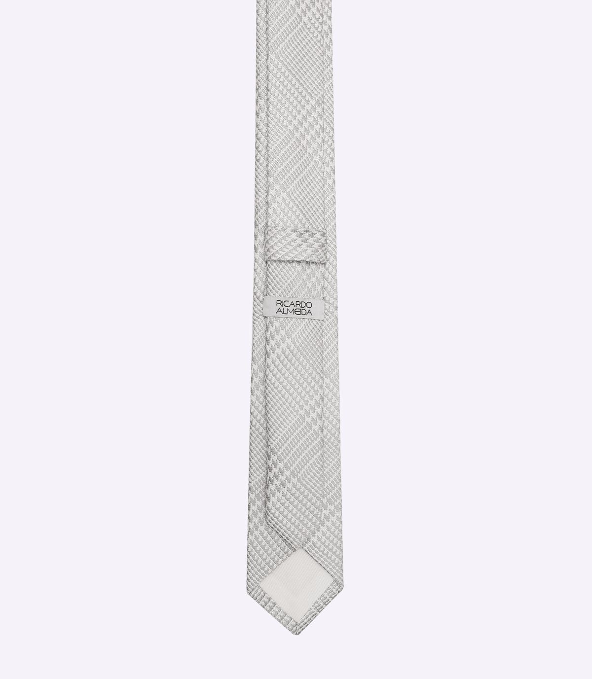Gravata Jacquard Seda Cinza