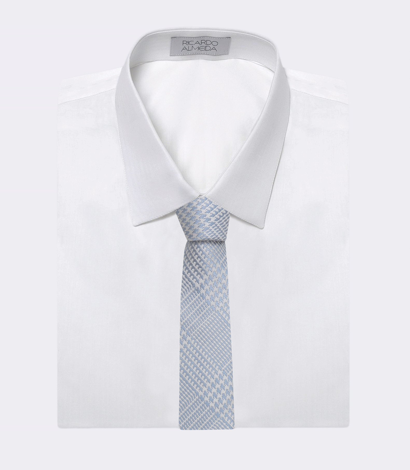 Gravata Jacquard Seda Azul