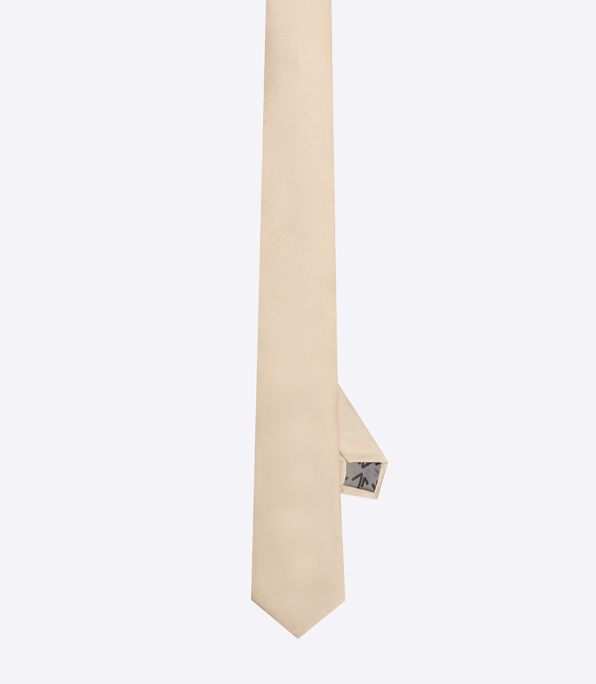 Gravata Cetim de Seda Bege
