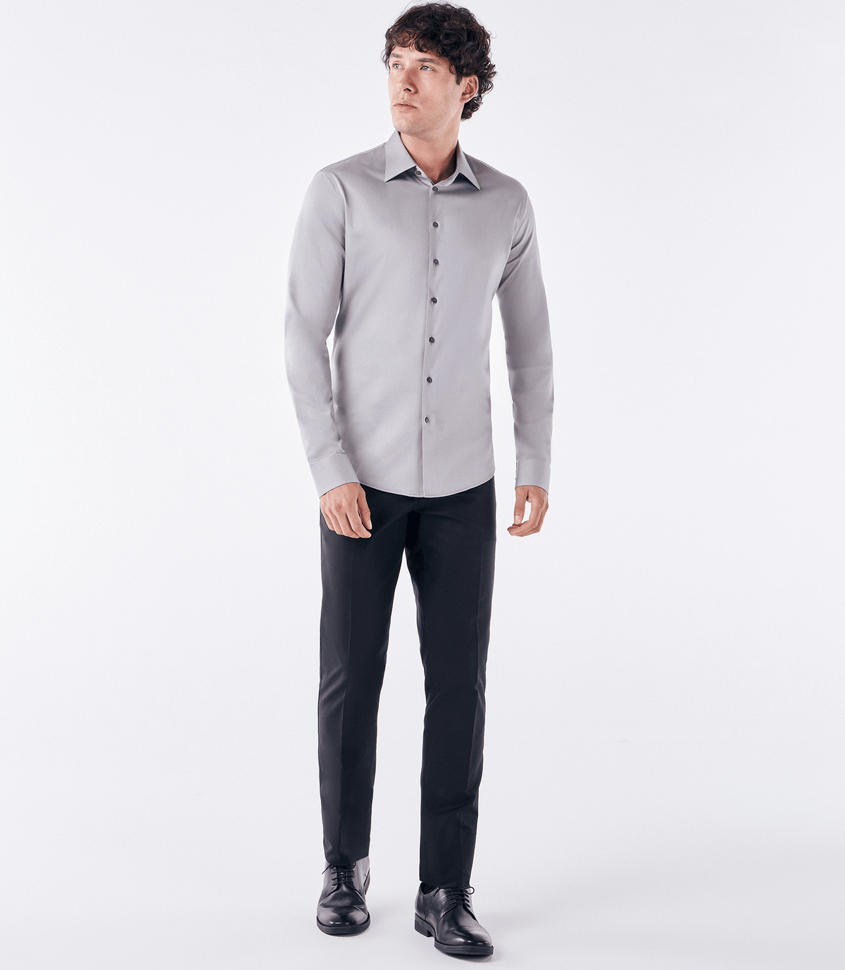 Camisa Social Manga Longa Austin Cinza