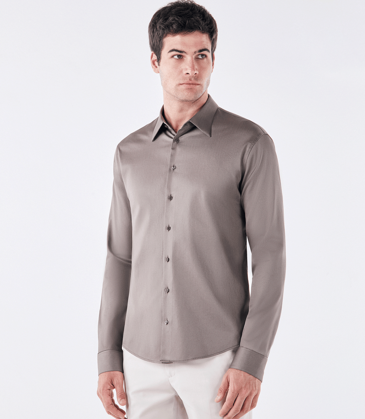 Camisa Social Manga Longa Austin Marrom