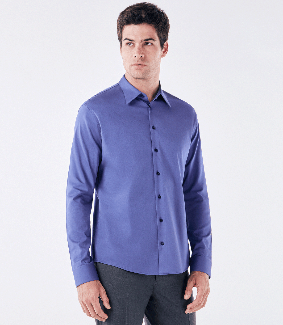 Camisa Social Manga Longa Austin Azul