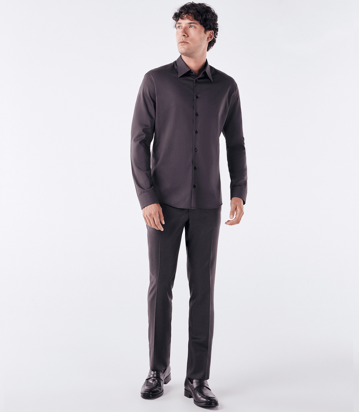 Camisa Social Manga Longa Austin Marrom