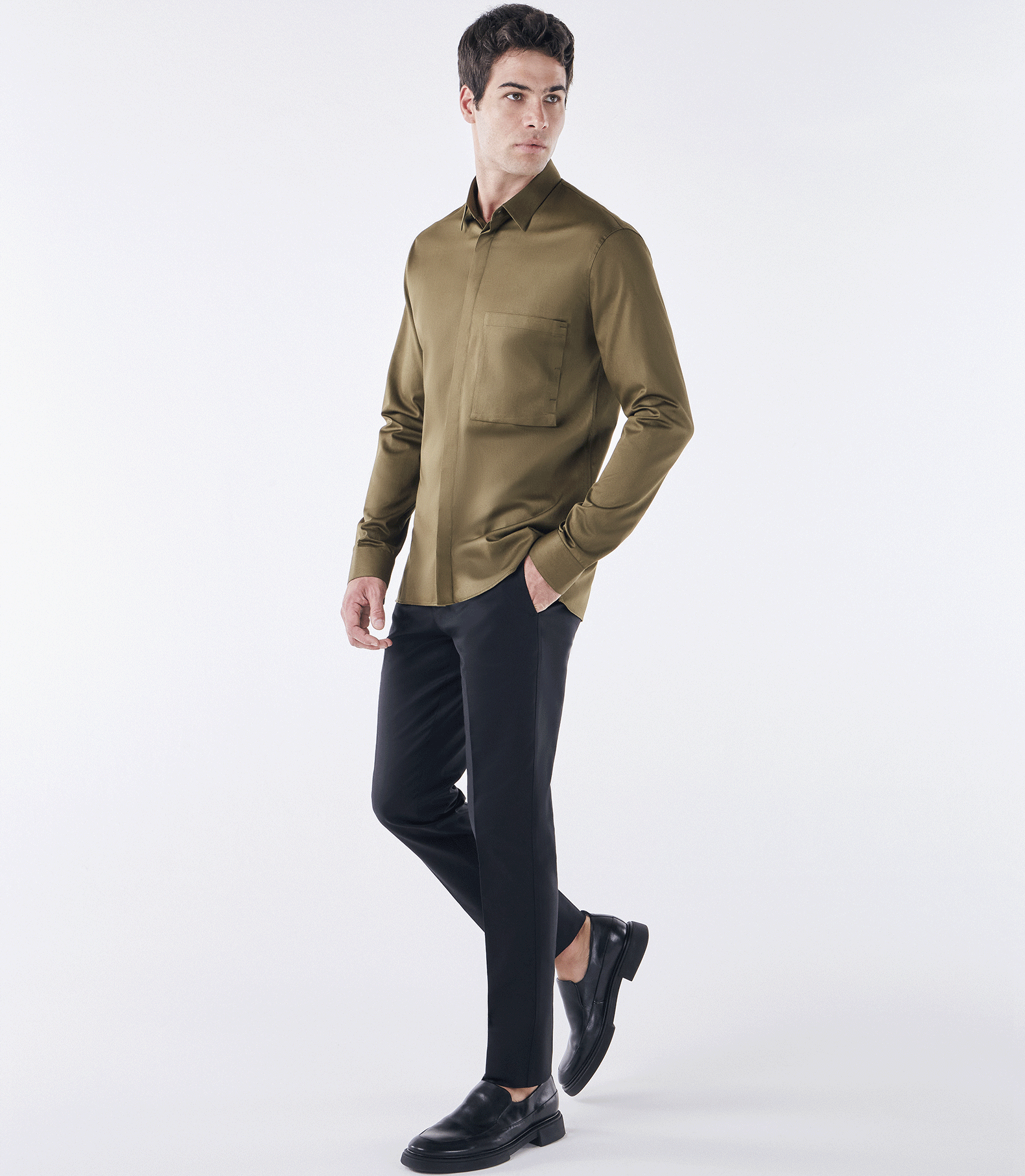 Camisa Tailor Air Pima com Bolso Verde