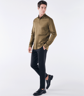 Camisa Tailor Air Pima com Bolso Verde