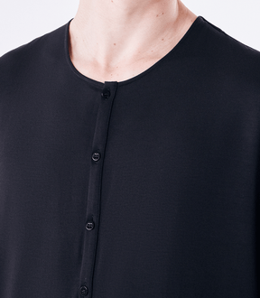Camiseta Homemeeting Gola Botão Preto