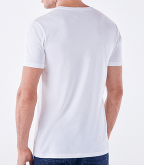 Camiseta Básica Supima Gola V Branco