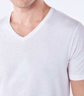 Camiseta Básica Supima Gola V Branco
