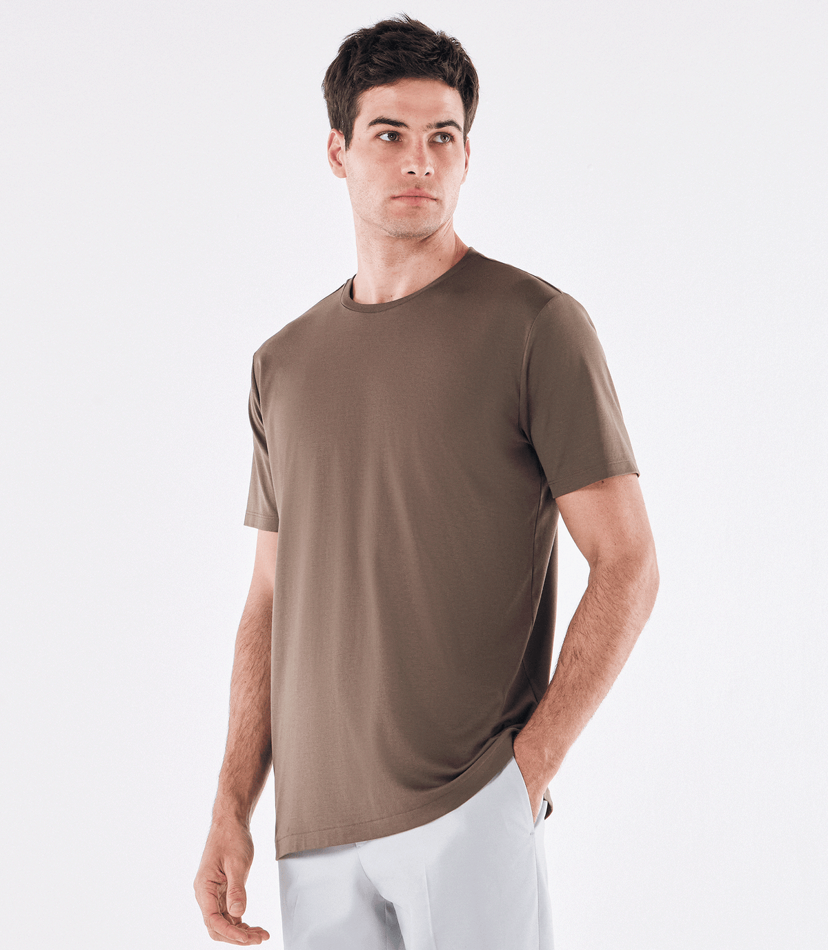 Camiseta Interloque Fio 140 Marrom