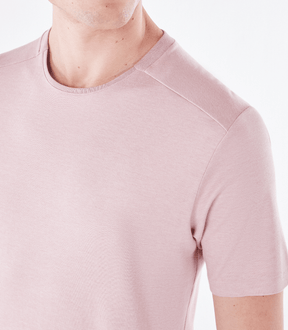 Camiseta Recorte Ombro Oxford Rosa