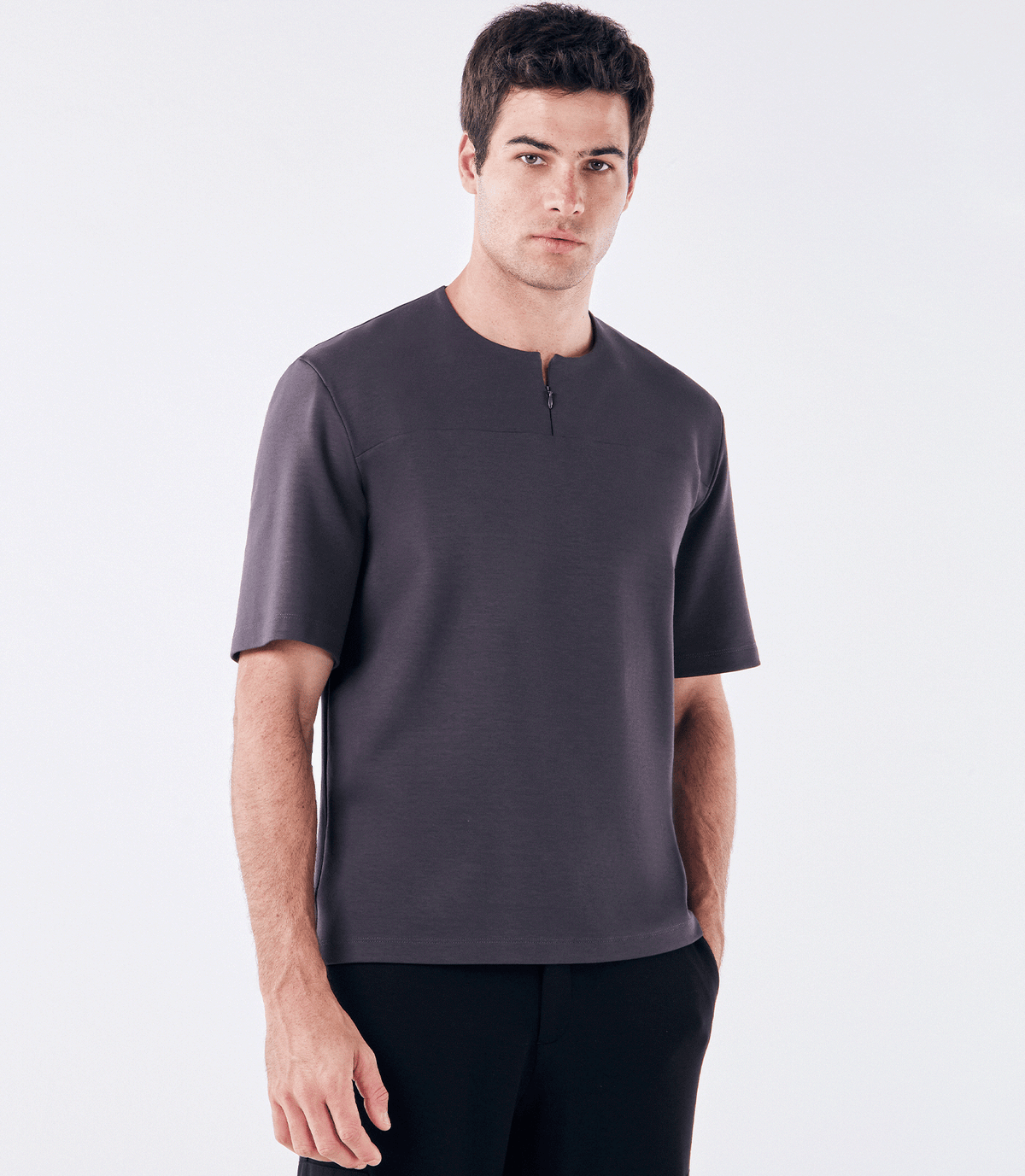 Camiseta Zíper Homemeeting Cinza