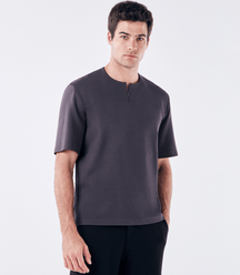 Camiseta Zíper Homemeeting Cinza