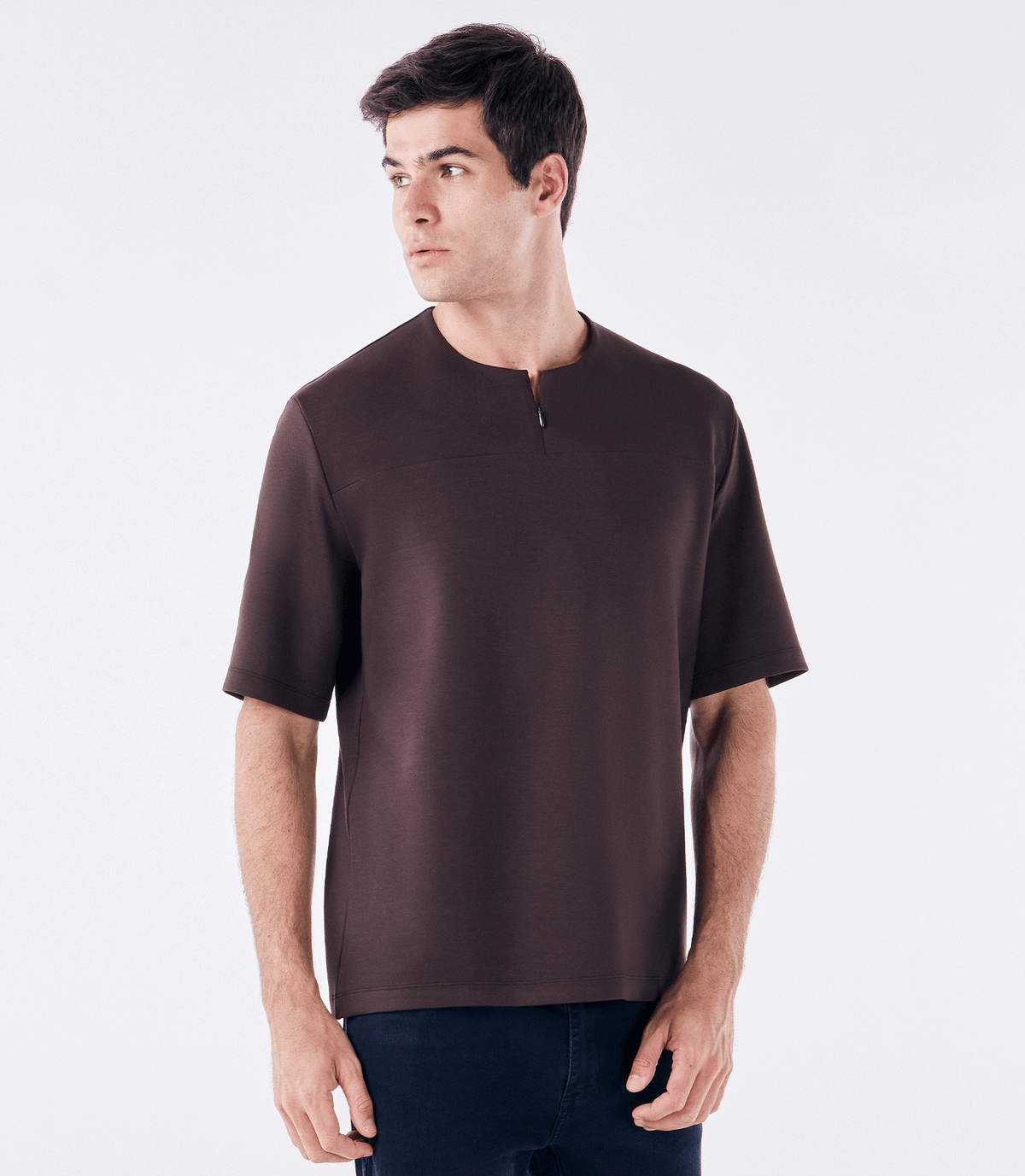 Camiseta Zíper Homemeeting Marrom